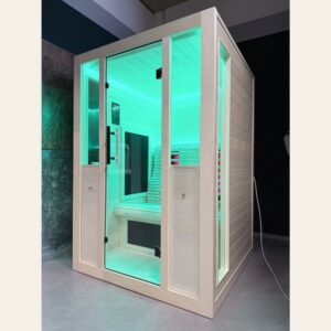 Infrarotkabine Modell Hannover, ergonomische Sitzliege